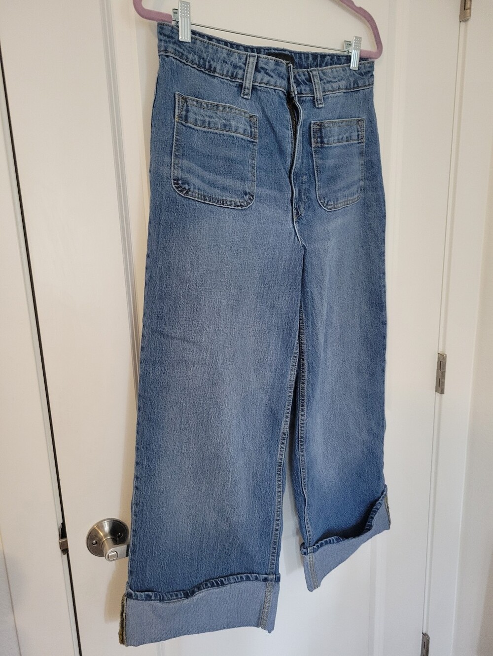 Free Assembly Classic Wide-Leg Blue Denim Jeans - Women's